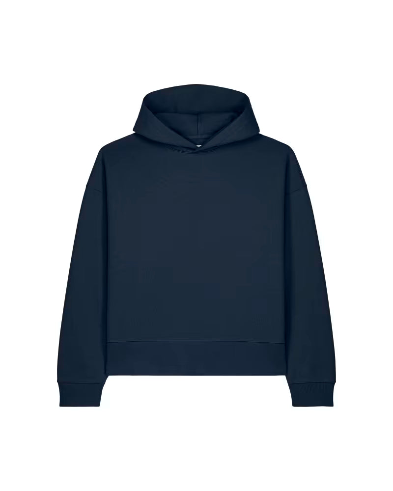 Moin Moin Boxy Unisex-Hoodie aus recycelter Baumwolle