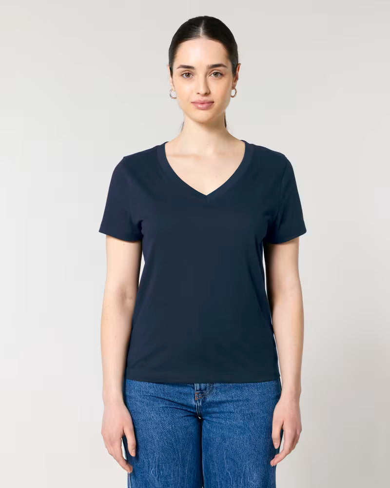 Moin Moin T-Shirt mit V-Ausschnitt